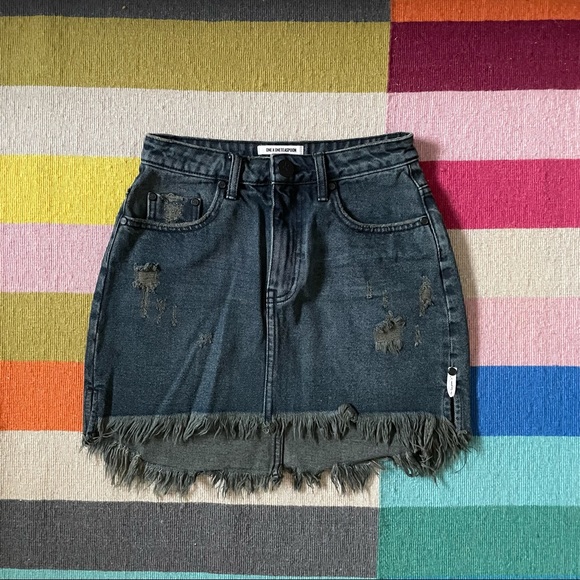 One Teaspoon 2020 navy denim skirt - Picture 1 of 4